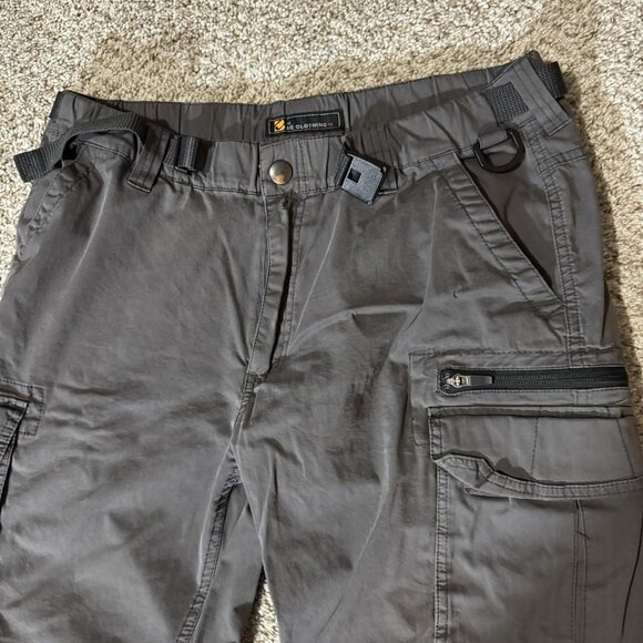BC Clothing Co Pants Mens Large Gray Convertible Cargo Hiking Zip Off - Picture 4 of 9